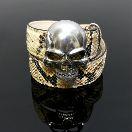 Decadent Belt - 'Vampyr' Skull - Natural Diamante Snake