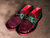  The SAINT Handcuff loafer Burgundy Patent, Amarone Suede and Green Croc  