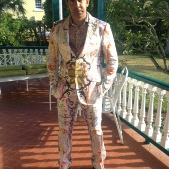 The Wonderful Mr Jude Ranasinghe in Jeffery-West Devistation Boots and one hell of a sensational suit. 
