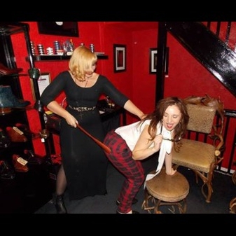 The delightful Joanna and Amy thoroughly misbehaving at the recent Leeds Late Night Shopping Event. Disgraceful!! 