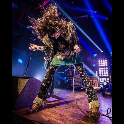 Go out in a blaze of glory - Luke Spiller from The Struts live and unleashed on stage.