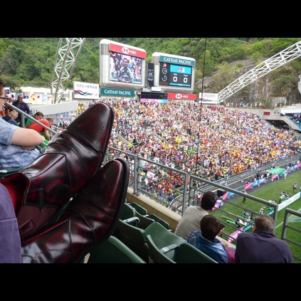 Jeff Gardner at the Hong Kong 7s watching Wales v France, we hope your Otoole Chelsea boots withstood the undoubted Debauchery that ensued !