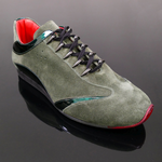 'Monza' - Luxury Italian Green suede driving sneaker