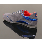 'Monza' - Luxury Italian Navy Blue suede driving sneaker