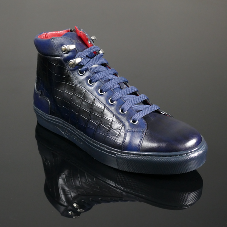 Apollo L058 'Navarra' Croc emboss Hi-Top sneaker