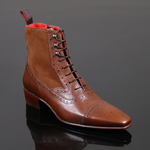 Bailey ‘Donovan’ - Cognac Falcon Leather & Cognac Suede Balmoral Boot