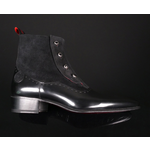 Bailey 'Duffy' - Black Polished Calf & Suede Spat Boot