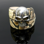Decadent Belt - 'Vampyr' Skull - Natural Diamante Snake