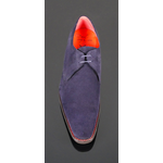Dexter 'Angel' - Plain Front Marino Blue suede Gibson