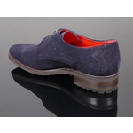 Dexter 'Angel' - Plain Front Marino Blue suede Gibson