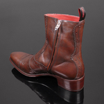 Lynott 'The Libertine' - Cognac Brown Falcon Grain Leather Tall Zip Boot