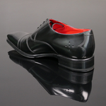 Moon 'Melrose' - Black polish Toe cap Oxford