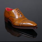 Moon 'Melrose' - Tiziano Tan calf toe cap Oxford