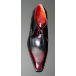 Moon 'Merlin' - Burgundy red polished leather lace up Gibson
