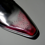 Moon 'Merlin' - Burgundy red polished leather lace up Gibson