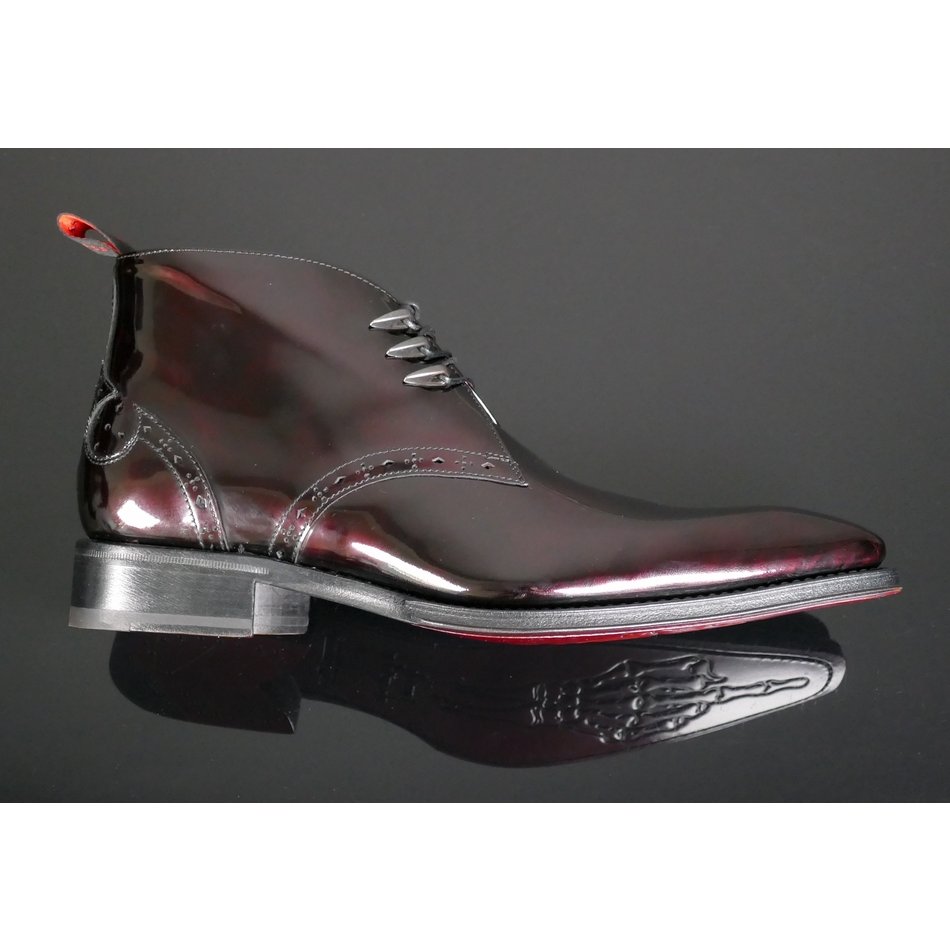 Moon The Seeker Wine Patent Chukka Boot | Jeffery West