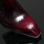 Moon 'Venus' - Bordo Fume Chevron Toe Chelsea boot