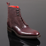 Page ‘Beast’ - Tiziano Espresso Brown Leather & Suede Lace-Up Boot