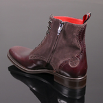 Page ‘Beast’ - Tiziano Espresso Brown Leather & Suede Lace-Up Boot