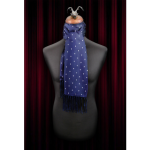 The Jewel - Navy/White Diamond Silk Wool backed scarf