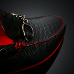 The 'Limelight' - Black snake driving loafer