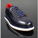 The 'Monaco' - Navy Calf Leather Hybrid Sneaker