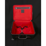 The 'Weekender' Wheeled Suitcase-  Black Pinstripe