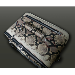 The 'Weekender' Wheeled Suitcase- Natural Python