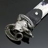 Decadent Belt - 'Crowley' Ram Skull - White Black Snake