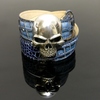 Decadent Belt - 'Vampyr' Skull - Flash Blue Croc