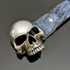 Decadent Belt - 'Vampyr' Skull - Flash Blue Croc