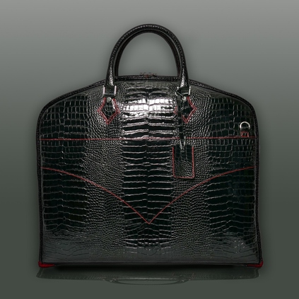 The 'Peter O'Toole' Suit Carrier - Black Croc