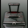 'Richard Burton' Weekender Wheeled Suitcase- Black Croc