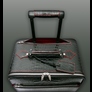 The 'Weekender' Wheeled Suitcase- Black Croc