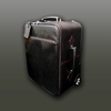 'Richard Burton'  Weekender Wheeled Suitcase-  Black Pinstripe