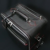 The 'Richard Burton' Dirty Weekender wheeled Suitcase - Black Pinstripe