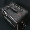 The 'Weekender' Wheeled Suitcase-  Black Pinstripe