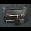 The 'Richard Burton' Dirty Weekender wheeled Suitcase - Black Pinstripe