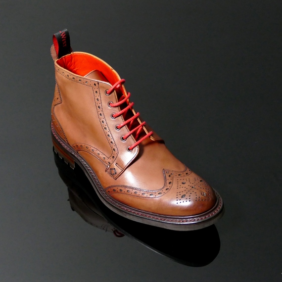 Hannibal Rising - Classic Brogue Derby Boot with Rubber Sole