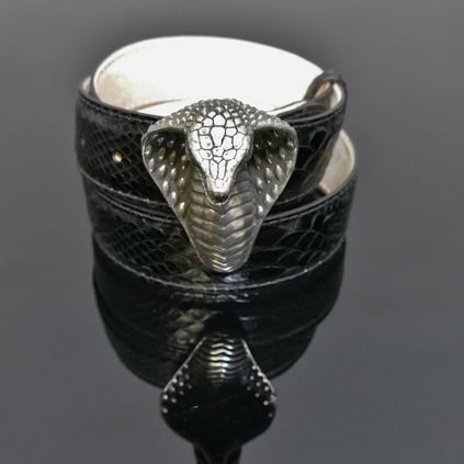 Decadent Belt - 'Nagini' Cobra head - Black Snake