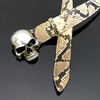 Decadent Belt - 'Vampyr' Skull - Natural Diamante Snake