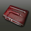 'Richard Burton' Weekender Wheeled Suitcase-  Burgundy Croc