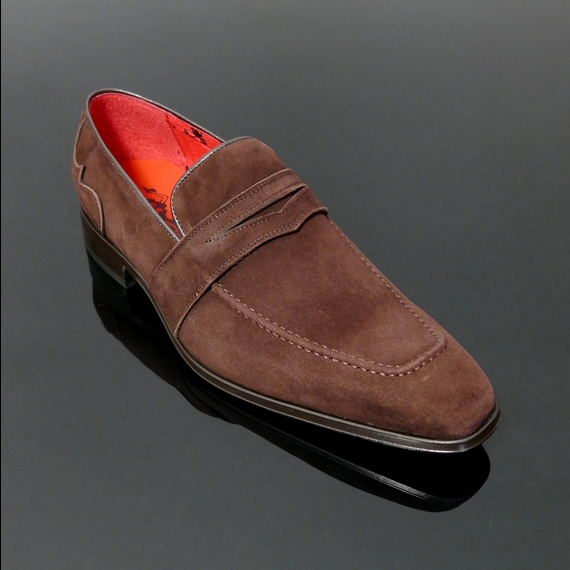 Soprano K630 D'ELEGANCE Brown Suede Saddle slip on