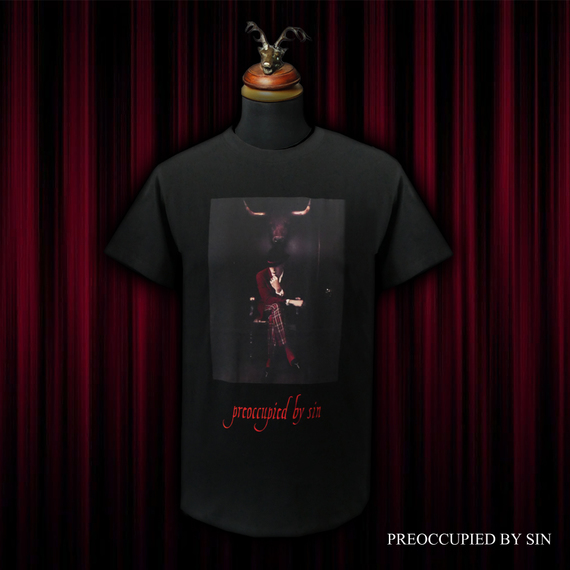 Black Preoccupied Sin 100% Cotton T-shirt