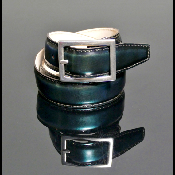 Claudio - SHADE METALLIC GREEN - Rub off belt