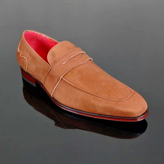 Soprano K630 D'ELEGANCE Tan Suede Saddle slip on