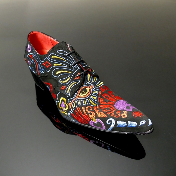 Sylvian K178 'Hallucinogenic' Embroidered Lace up Shoe