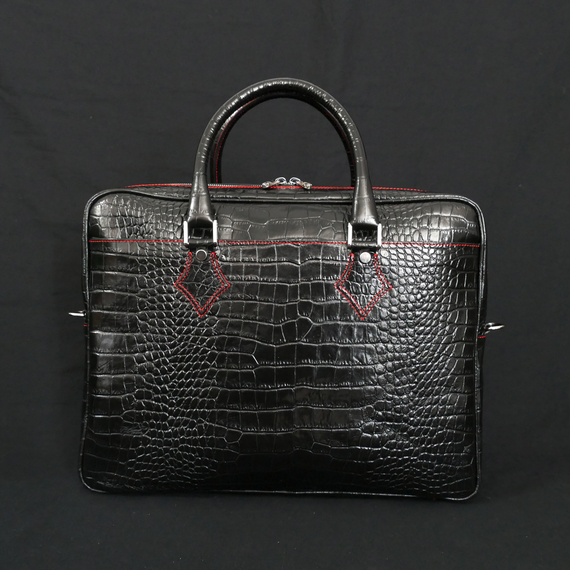 The 'Bourdain' Travel Case - Black Croc