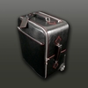 'Richard Burton' Weekender Wheeled Suitcase- Black Calf