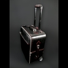 'Richard Burton' Weekender Wheeled Suitcase- Black Calf